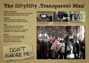 fiftyfifty  Das Obdachlosenmagazin Transparent Man
