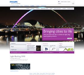 Philips Lighting Online Redesign 2010