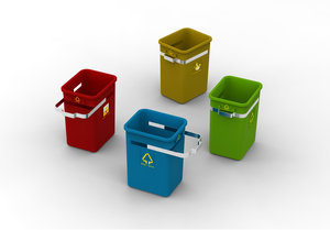 twin garbage bin