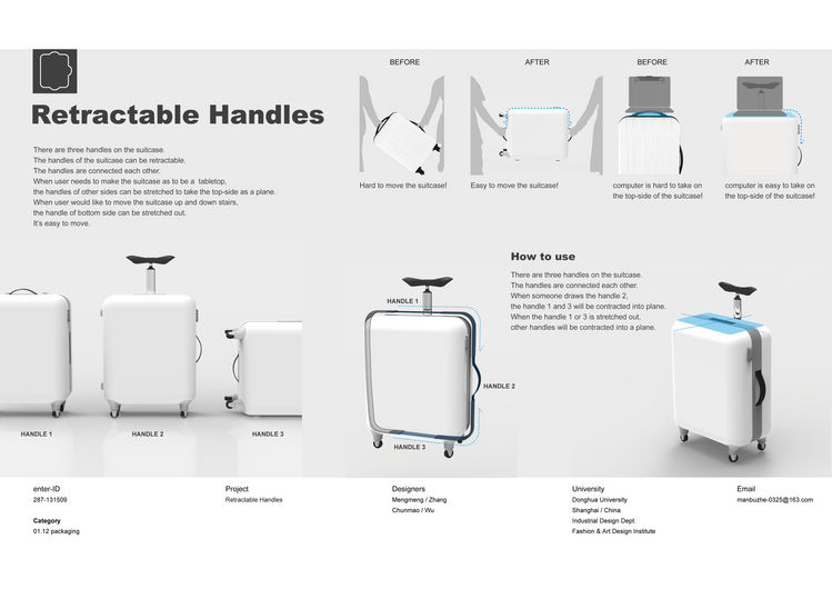 retractable suitcase handle