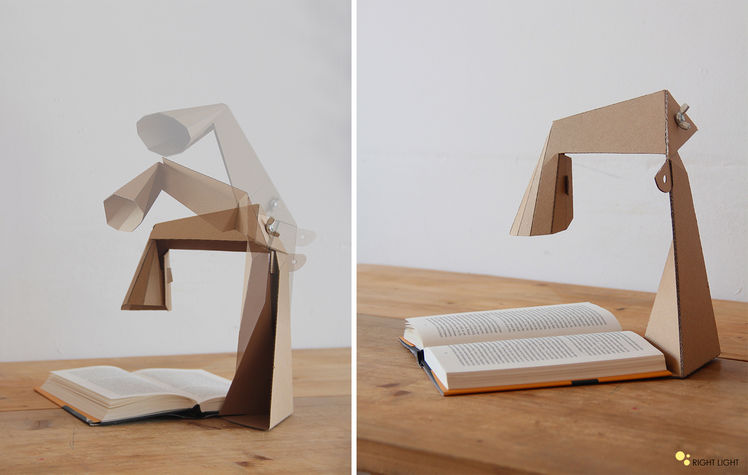 cardboard desk lamp