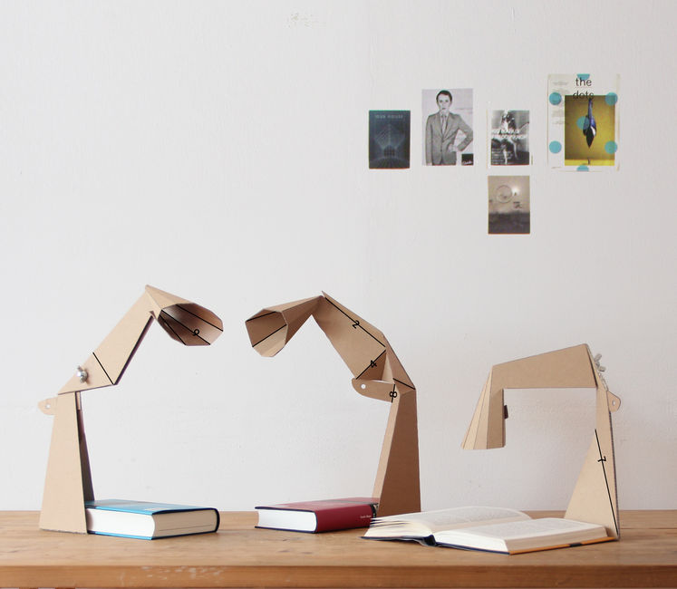 cardboard desk lamp