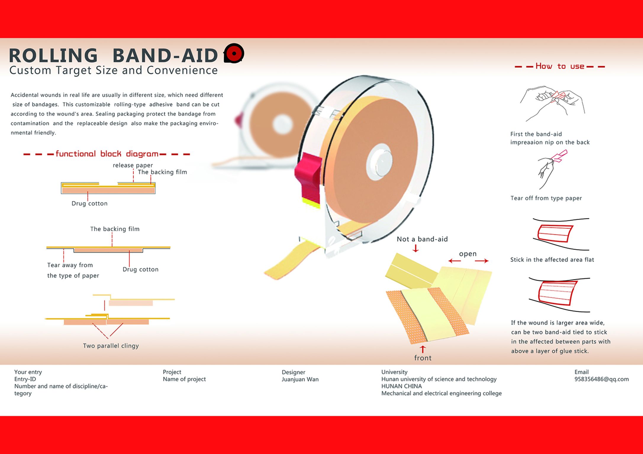 size of bandage