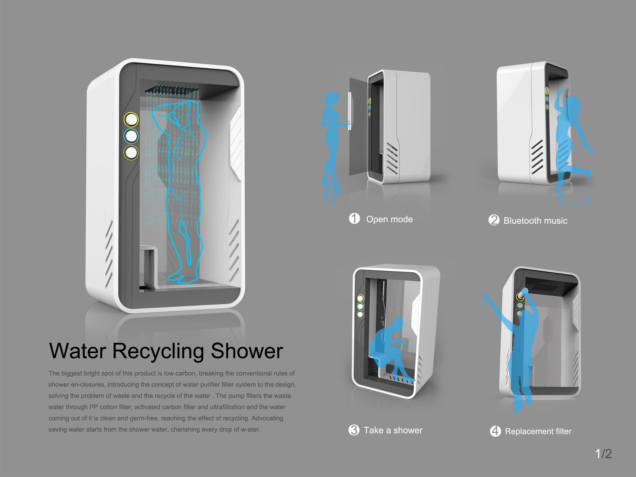 Recycle shower