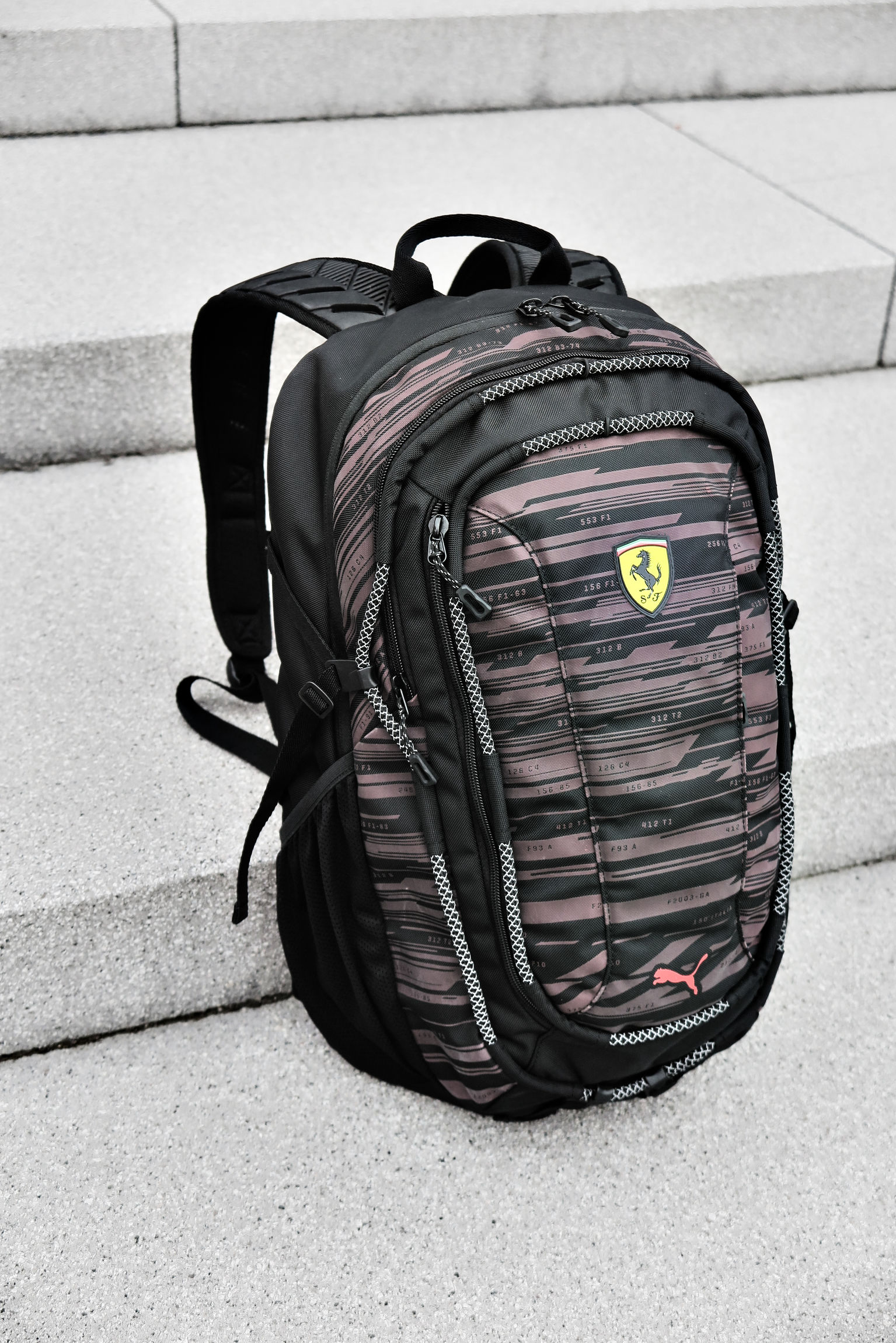 puma line print backpack