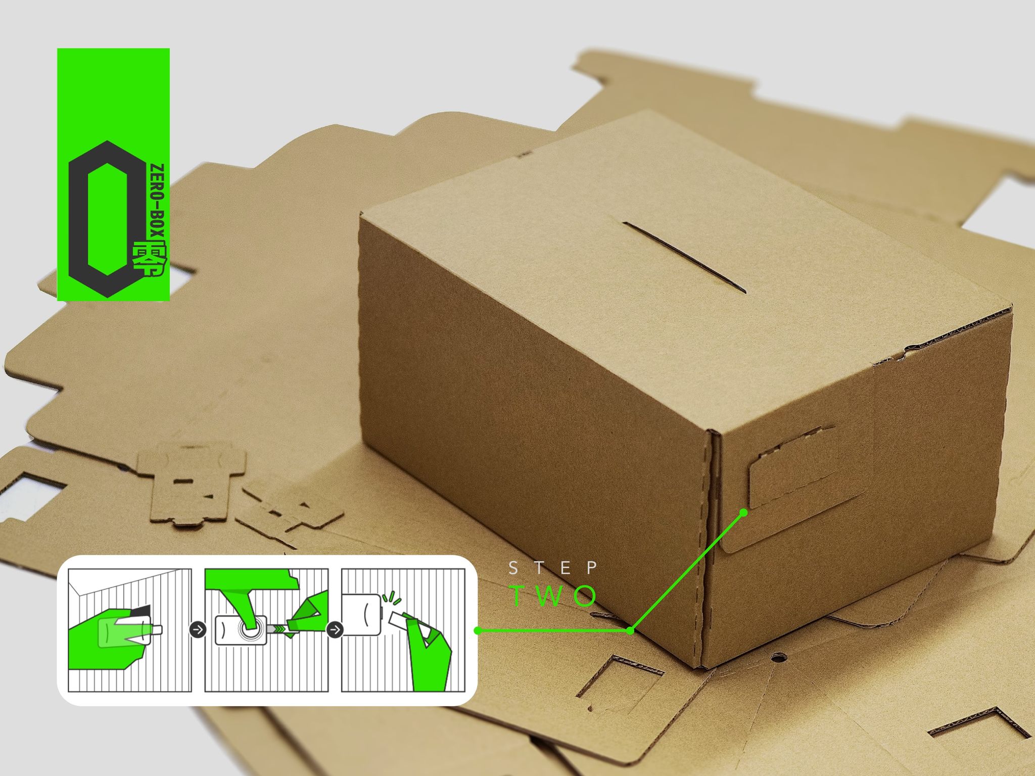 Zero Box - Tape free shipping box