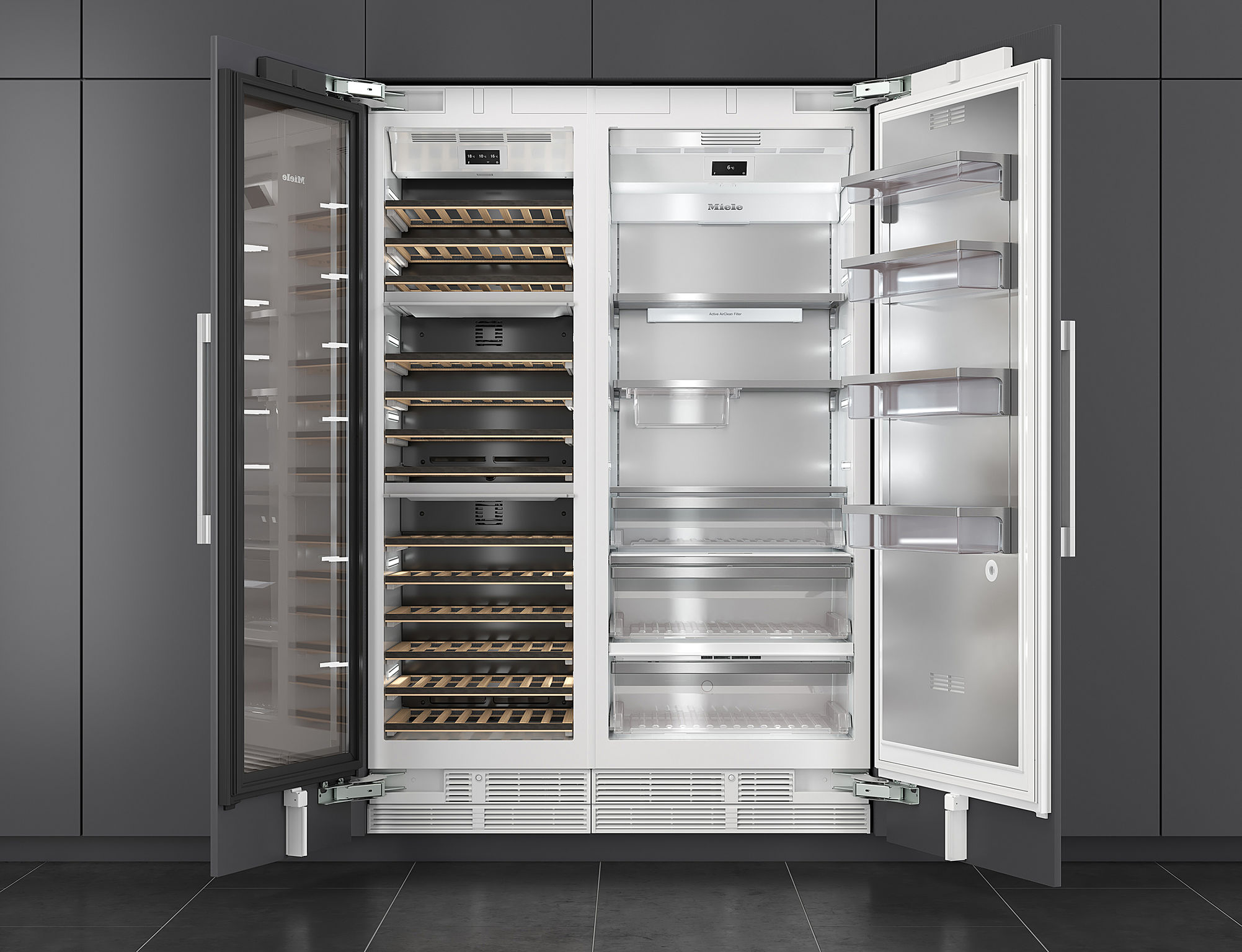 Встраиваемый двухкамерный холодильник Miele KF 2981 vi Mastercool Frenchdoor