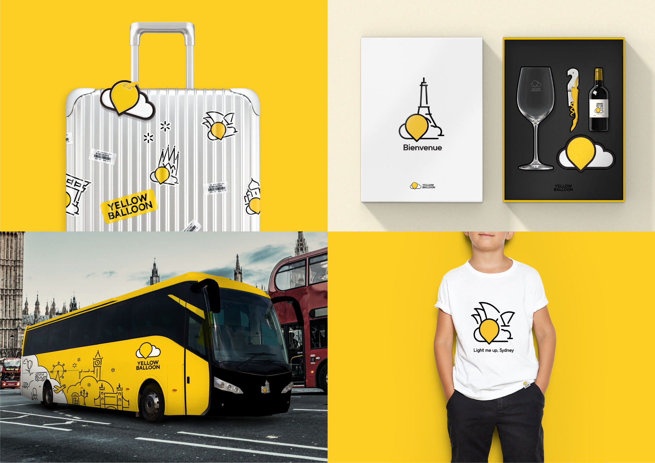 Travel lighter with Yellow Balloon