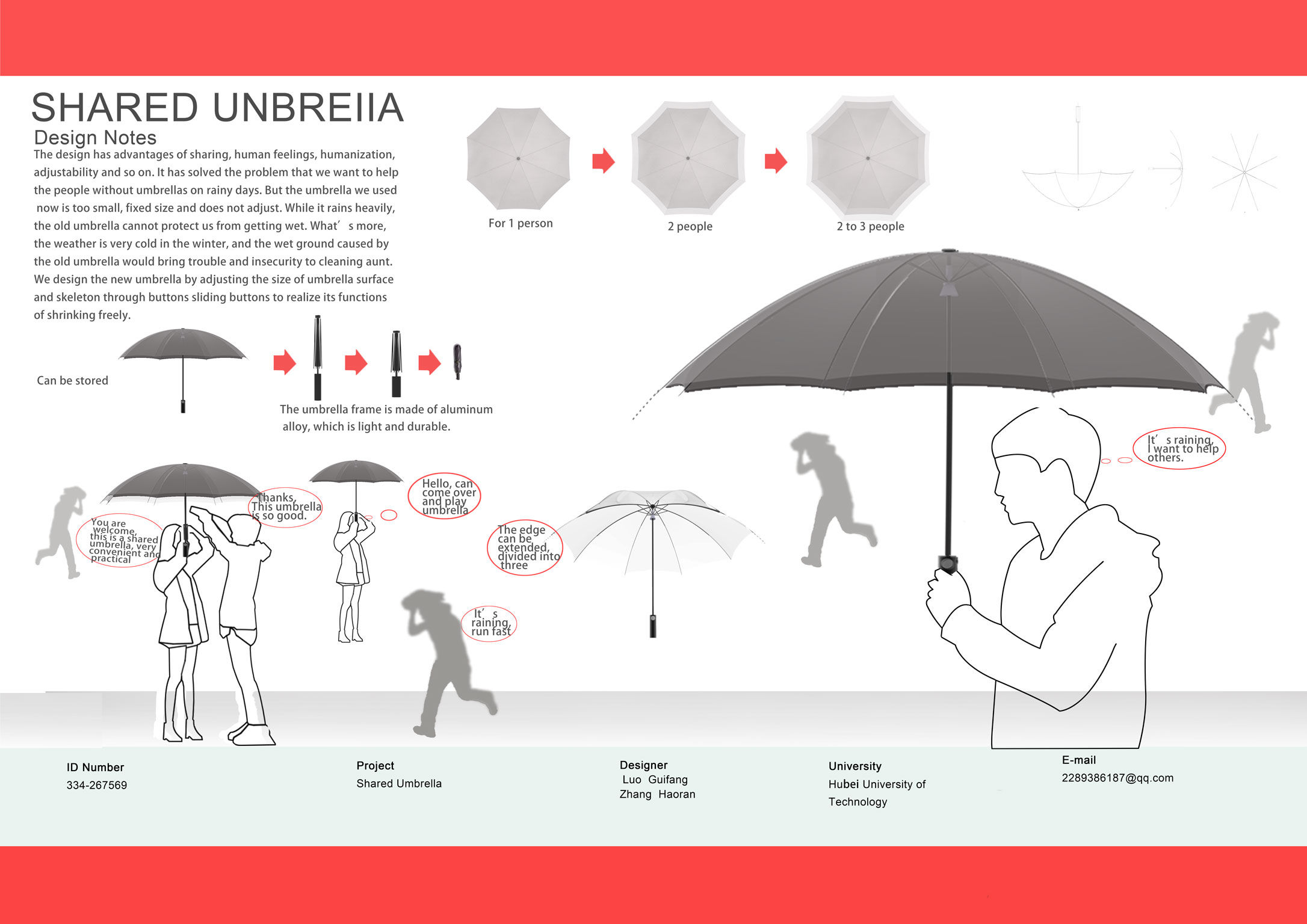 Shared umbrella iF WORLD DESIGN GUIDE. human umbrella. 