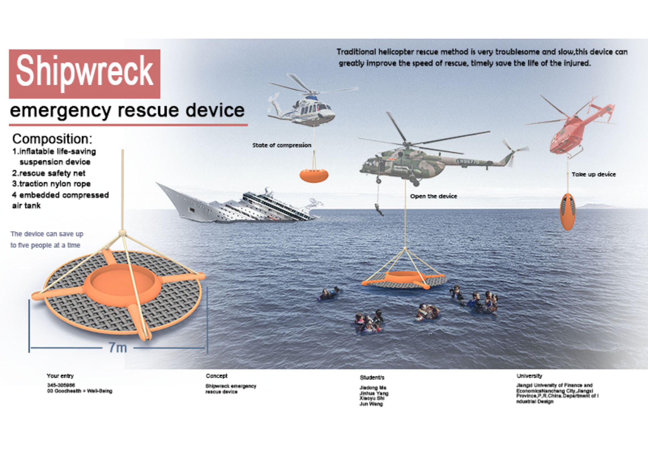 Shipwreck rescue device