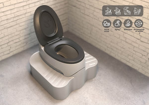 Integrated Squatting/Sitting Duel Use Bio-Toilet