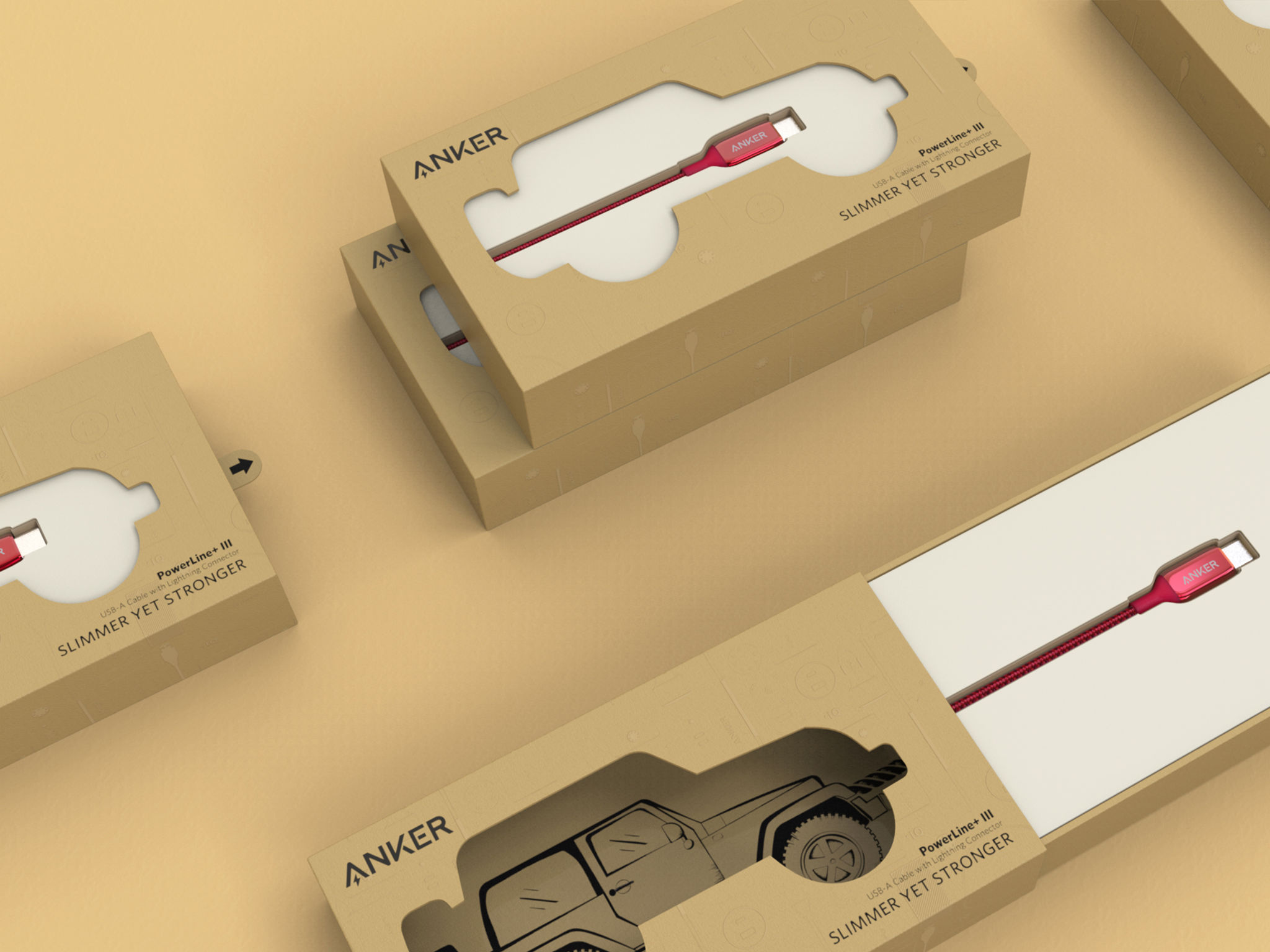 Packaging for Anker PowerLine+ III