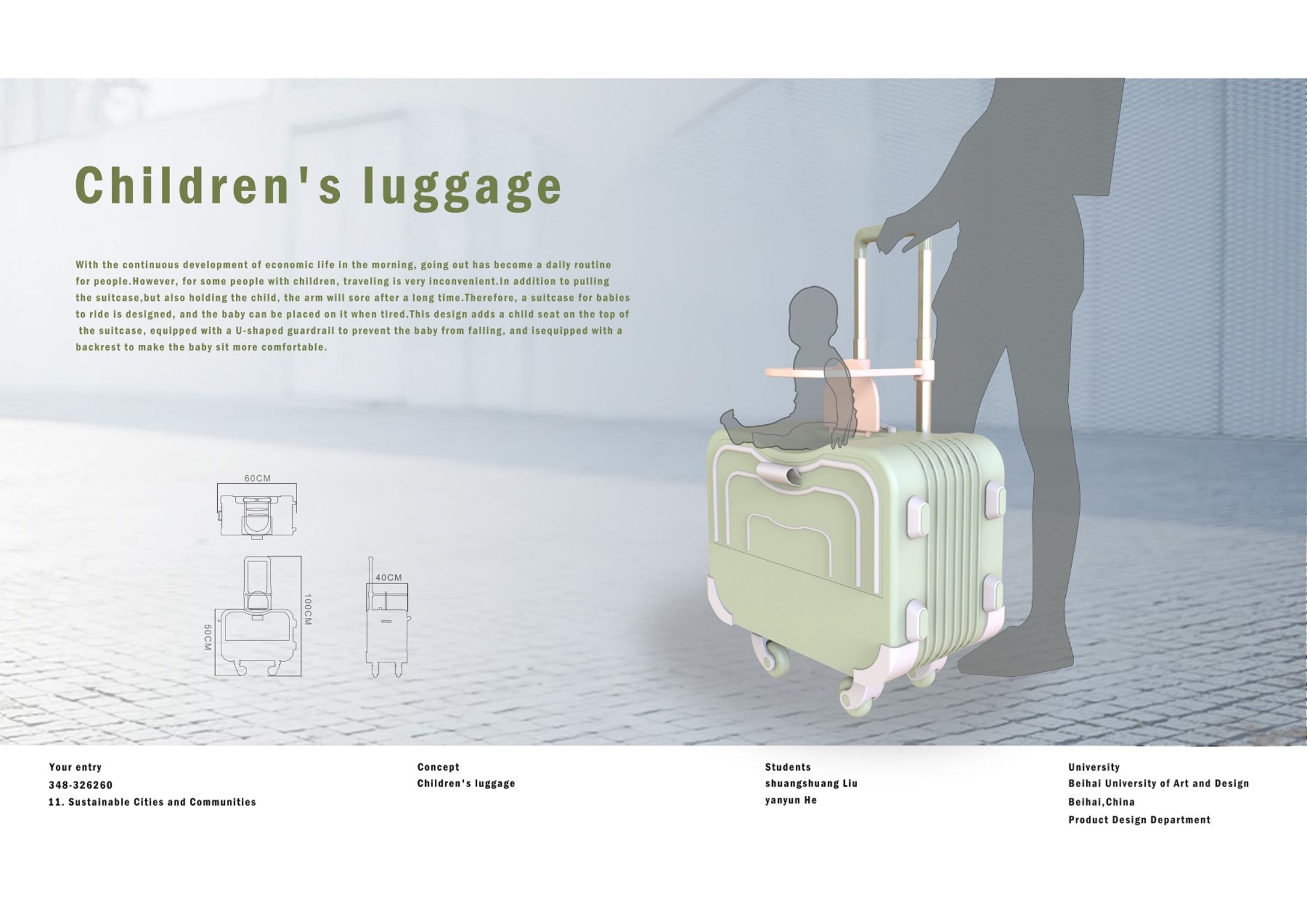 kids suitcase with name