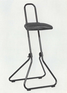 Steh-Hilfe mit vergrößerter Sitzschale, Edelstahl