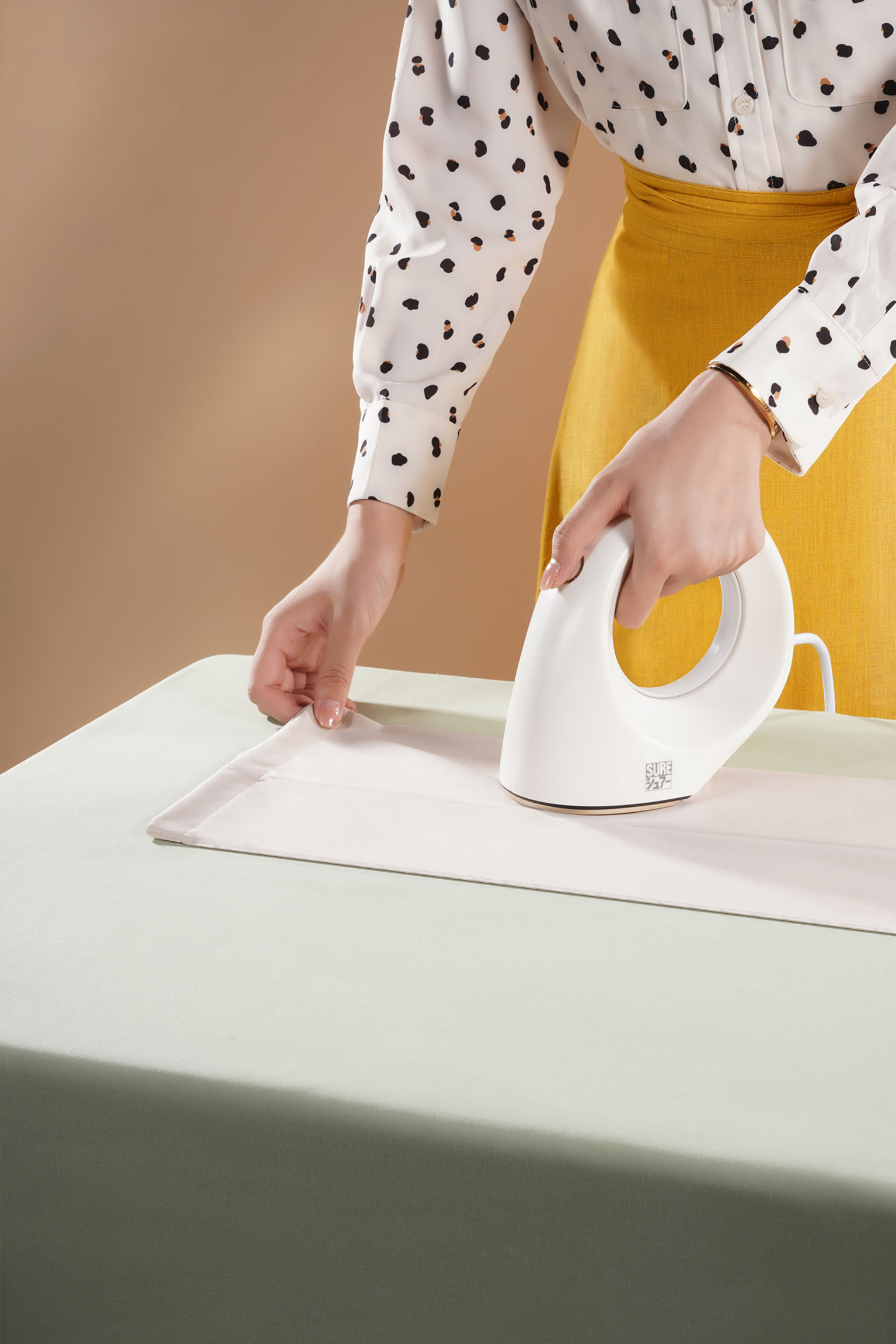 Small snail hand-held ironing machine