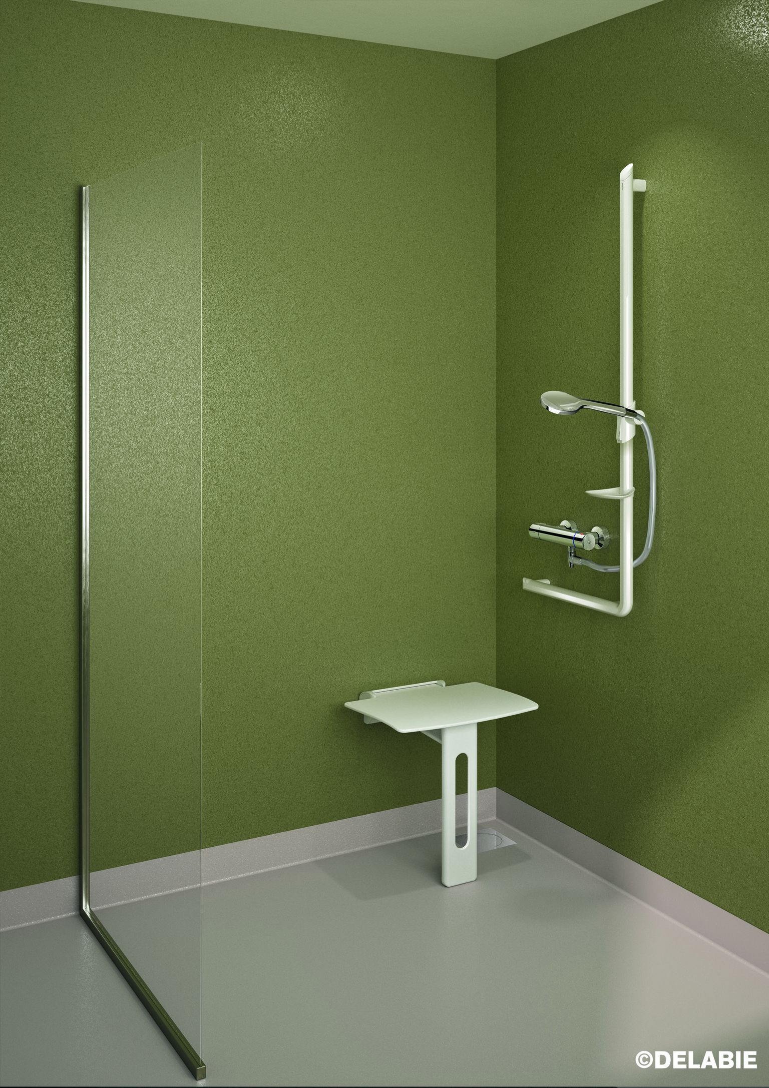 Be-line® lift-up shower seat with leg