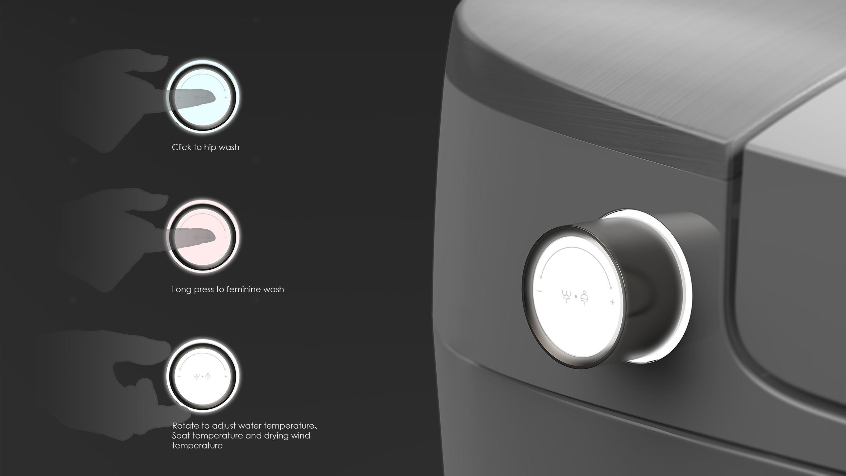 0-touch smart toilet