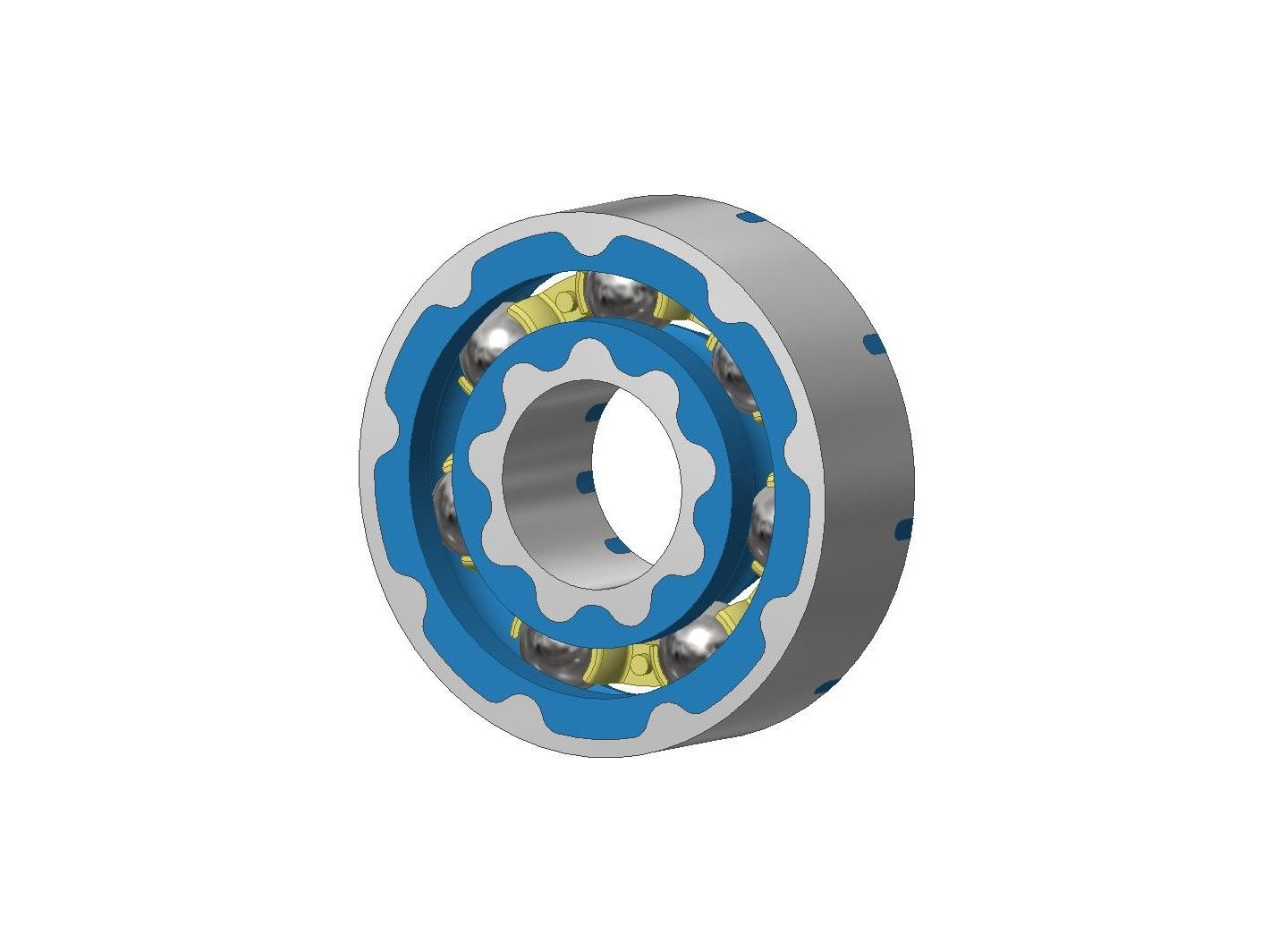 Two component polymer ball bearing