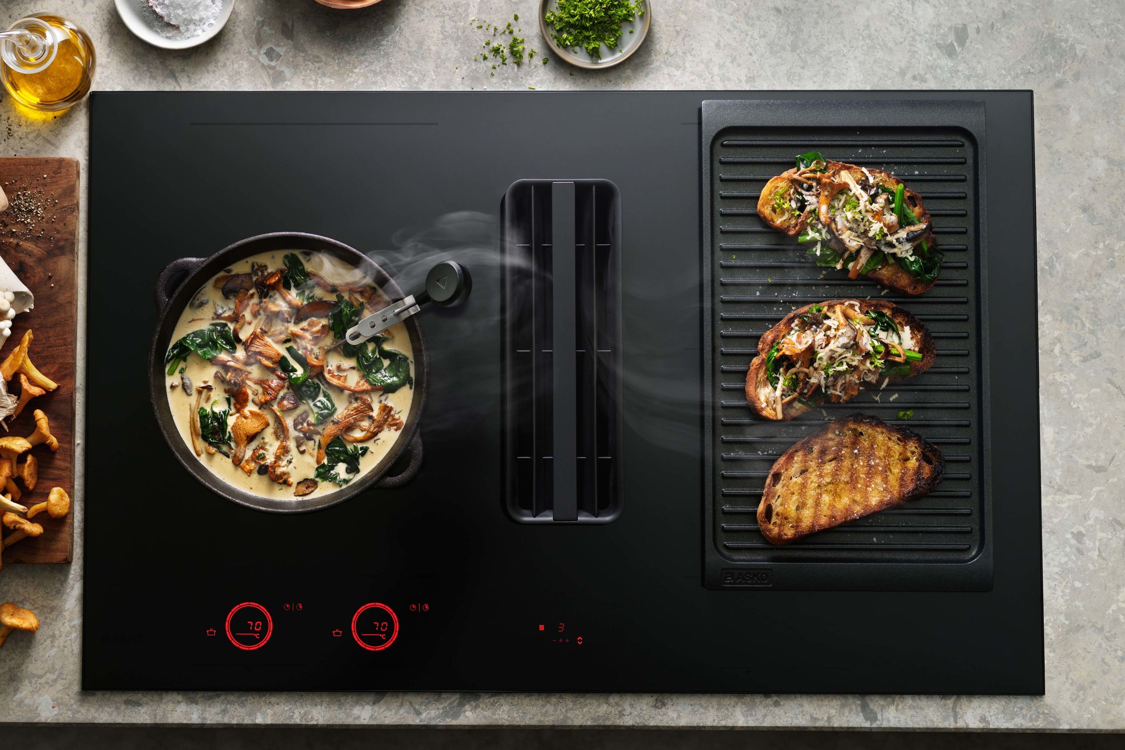 iF ASKO Elevate™ induction hobs with integrated extraction